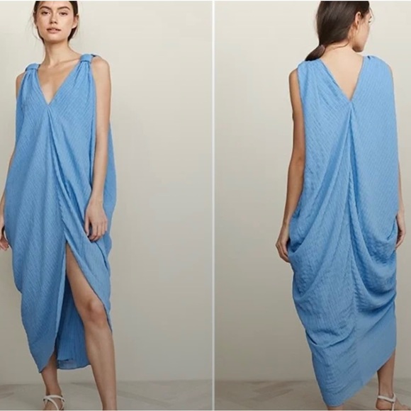 Hatch Amira Maternity dress. Ocean color. $120 - Picture 2 of 4